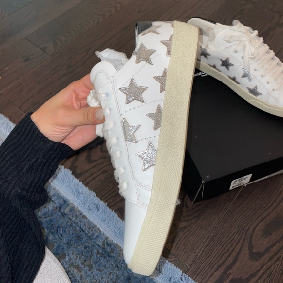 YSL Women's Star Leather Sneakers - Picture 3 of 6